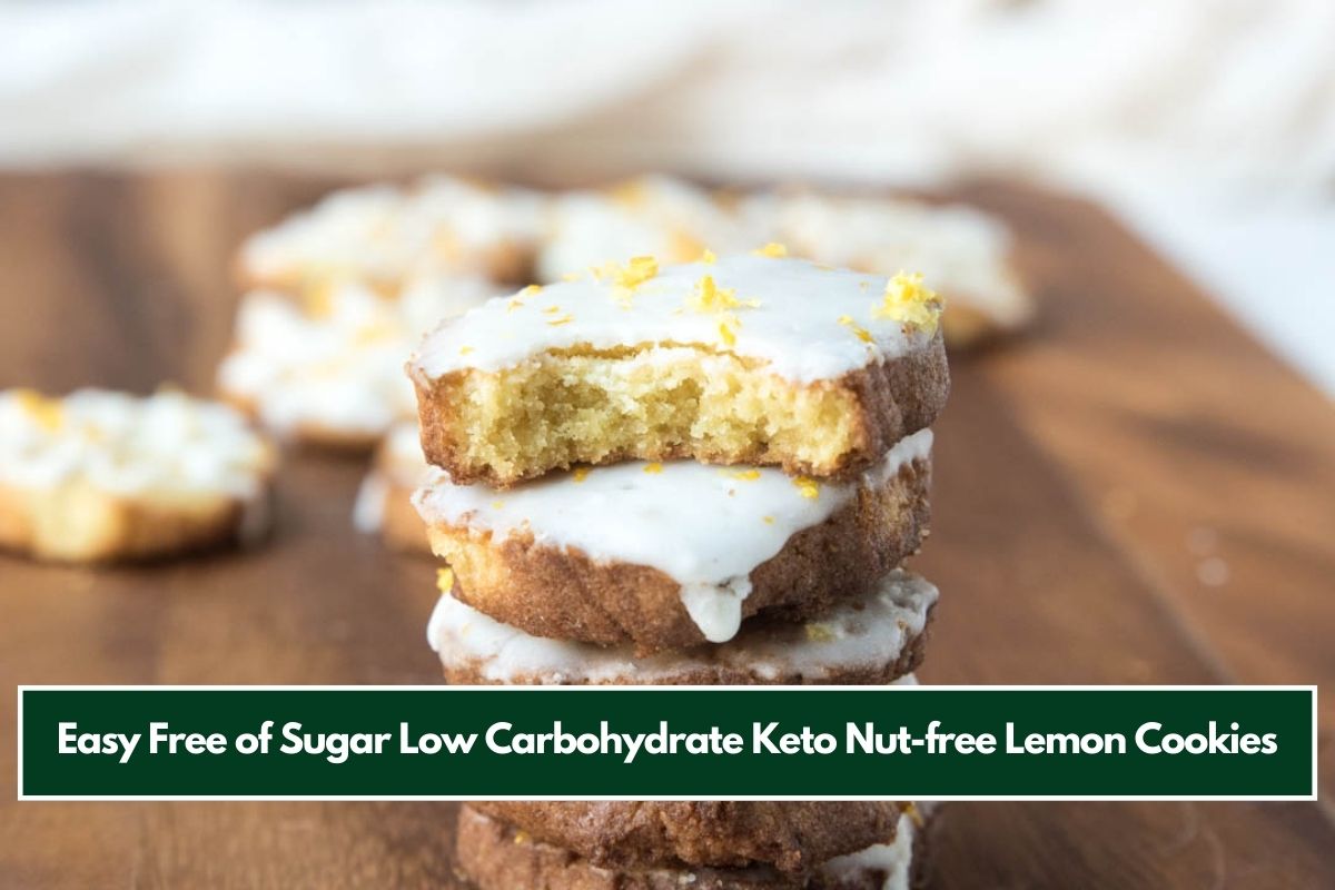 Easy Free of Sugar Low Carbohydrate Keto Nut-free Lemon Cookies